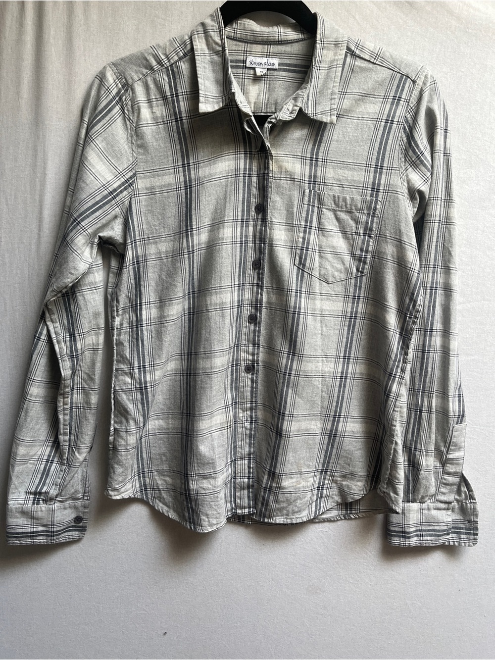 Steven Alan Plaid Button Down Shirt Long Sleeve Cotton Size M